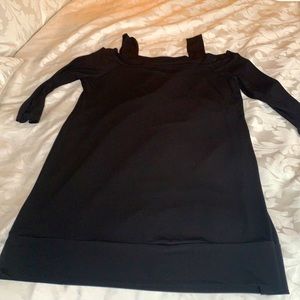 Clara Sun Woo strappy off the shoulder black dress